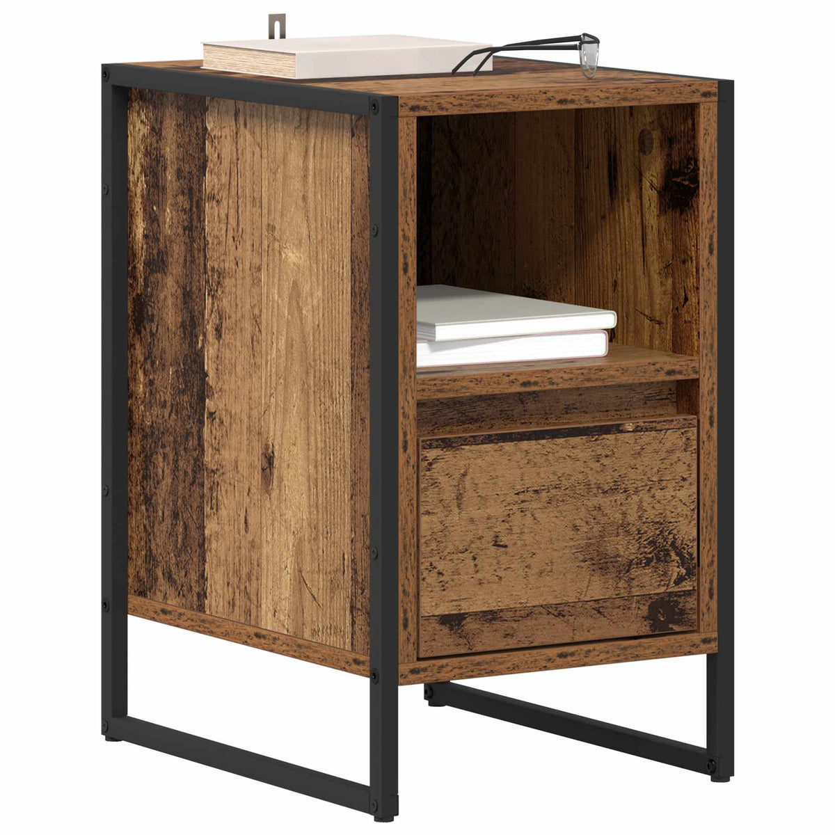 Comodino 2 pz Legno vecchio 39,5 x 30 x 50 cm | homemem39