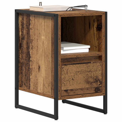 Comodino 2 pz Legno vecchio 39,5 x 30 x 50 cm | homemem39