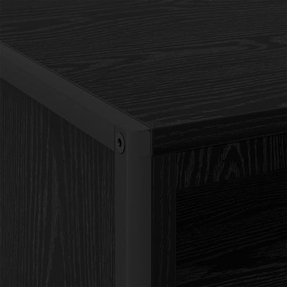 Comodino Rovere Nero 50 x 39,5 x 50 cm Legno multistrato | homemem39