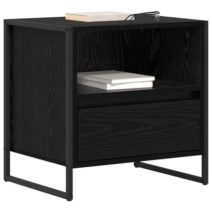 Comodino Rovere Nero 50 x 39,5 x 50 cm Legno multistrato | homemem39