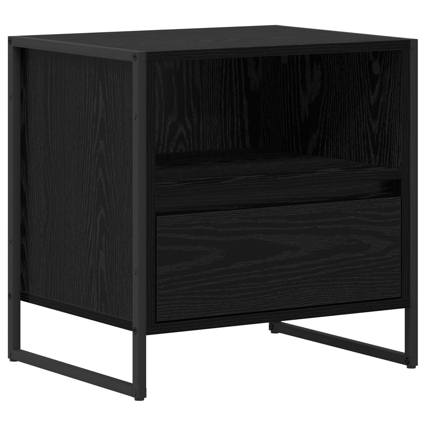 Comodino 2 pz Rovere Nero 50 x 39,5 x 50 cm
