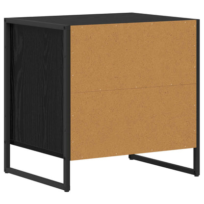 Comodino 2 pz Rovere Nero 50 x 39,5 x 50 cm