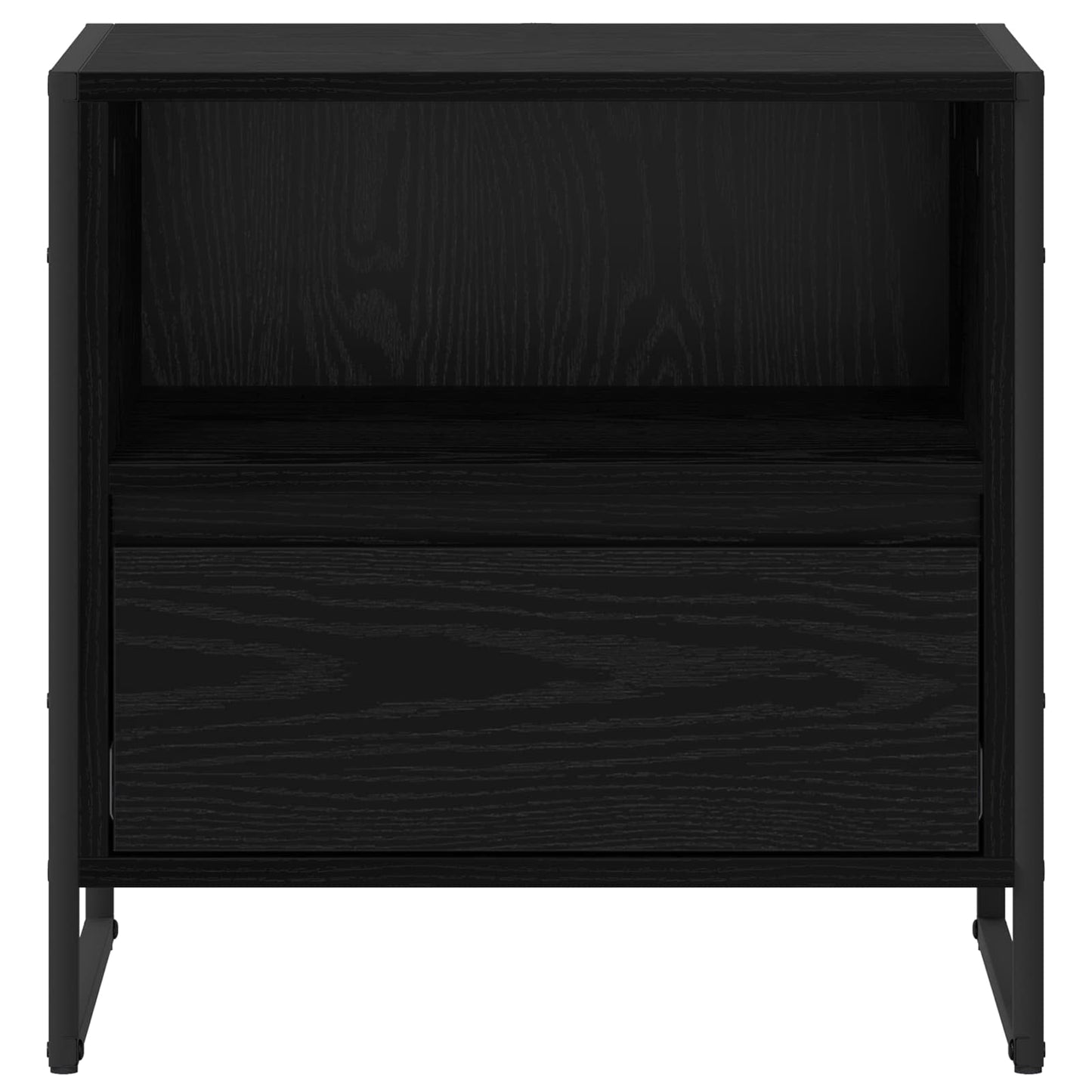 Comodino 2 pz Rovere Nero 50 x 39,5 x 50 cm