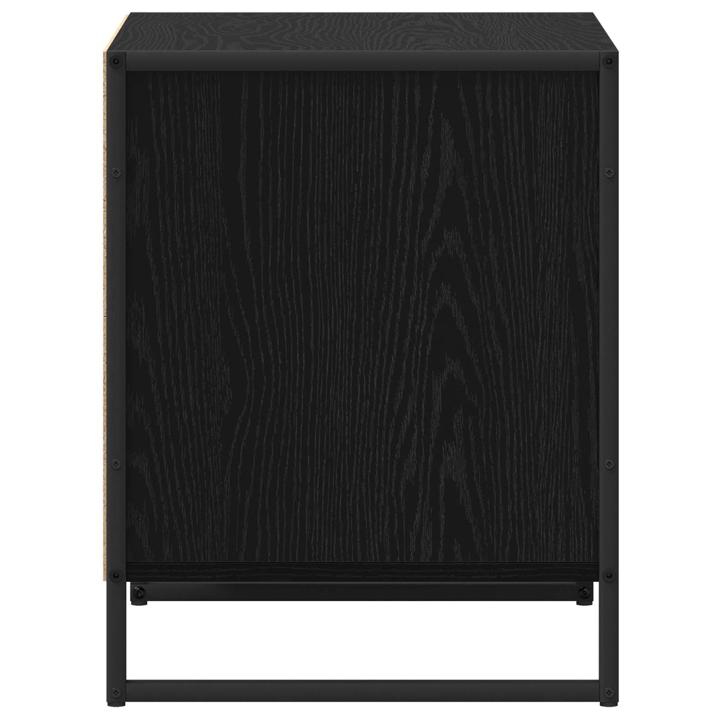Comodino 2 pz Rovere Nero 50 x 39,5 x 50 cm