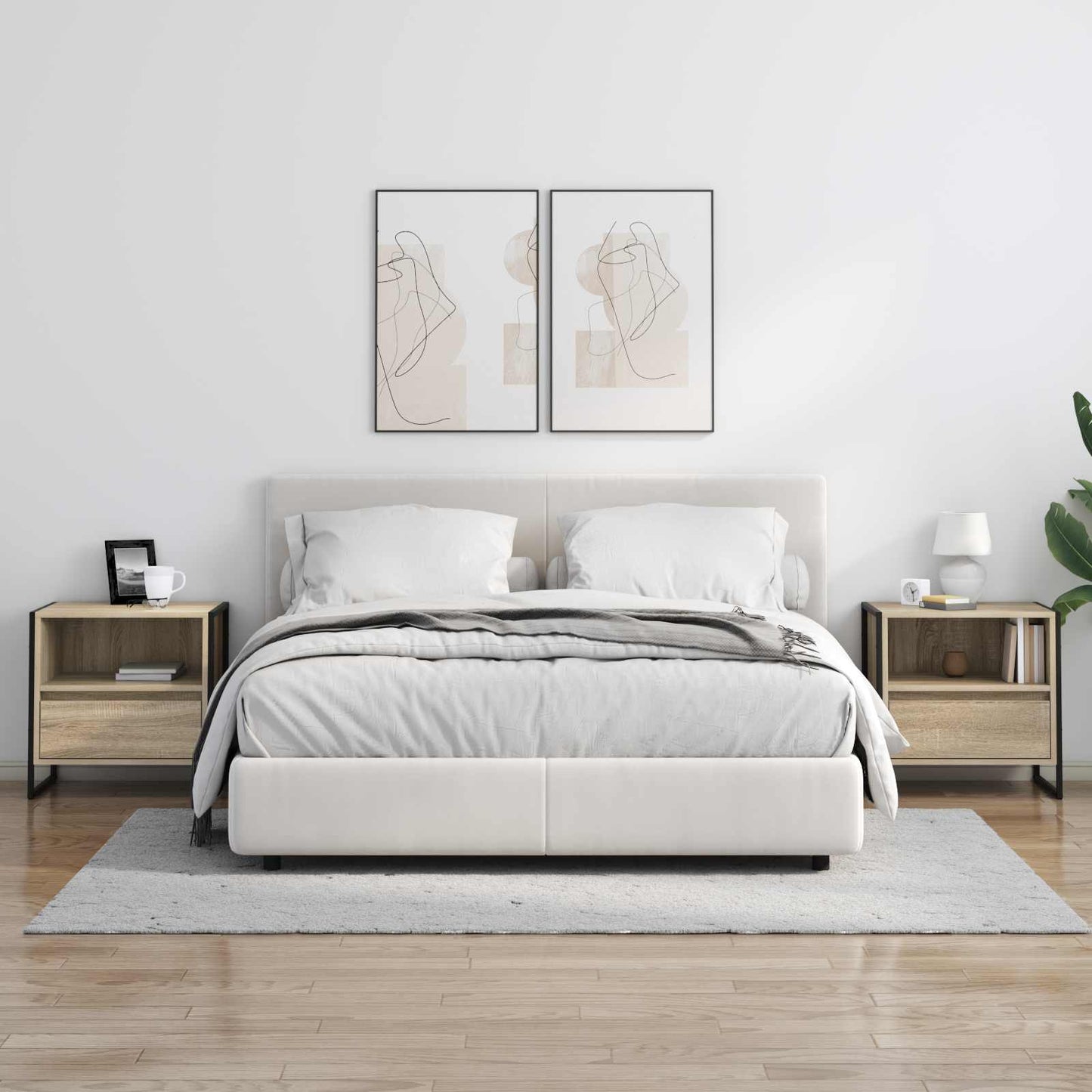 Comodino Sonoma 50 x 39,5 x 50 cm Legno multistrato | homemem39