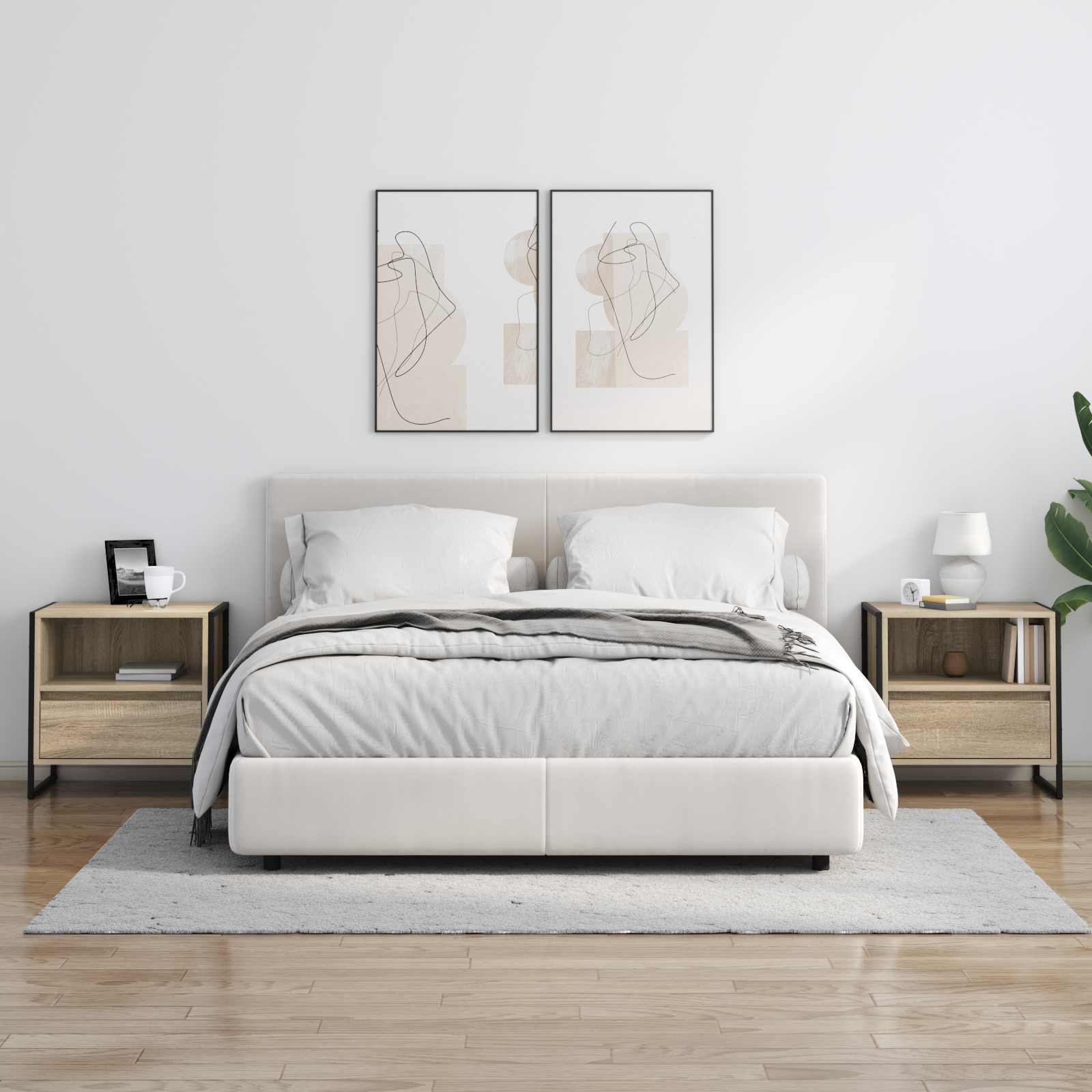 Comodino Sonoma 50 x 39,5 x 50 cm Legno multistrato | homemem39