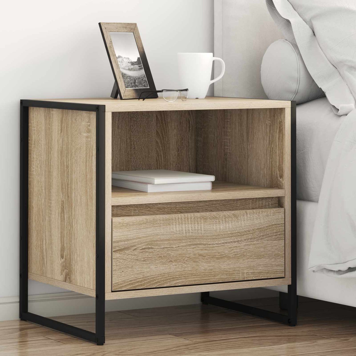 Comodino 2 pz Sonoma 50 x 39,5 x 50 cm Legno ingegnerizzato