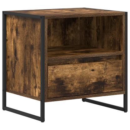 Comodino Quercia Fumosa 50 x 39,5 x 50 cm Legno ingegnerizzato