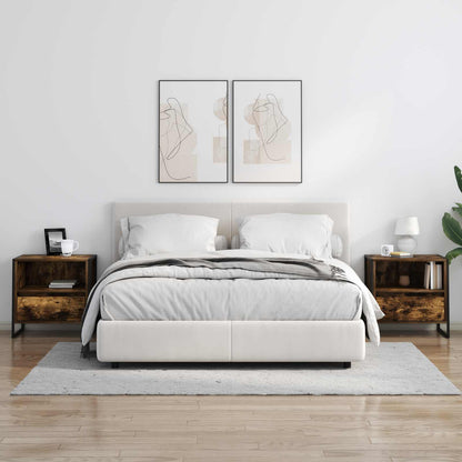 Comodino con cassetto 2 pcs Quercia Fumosa 50 x 39,5 x 50 cm | homemem39