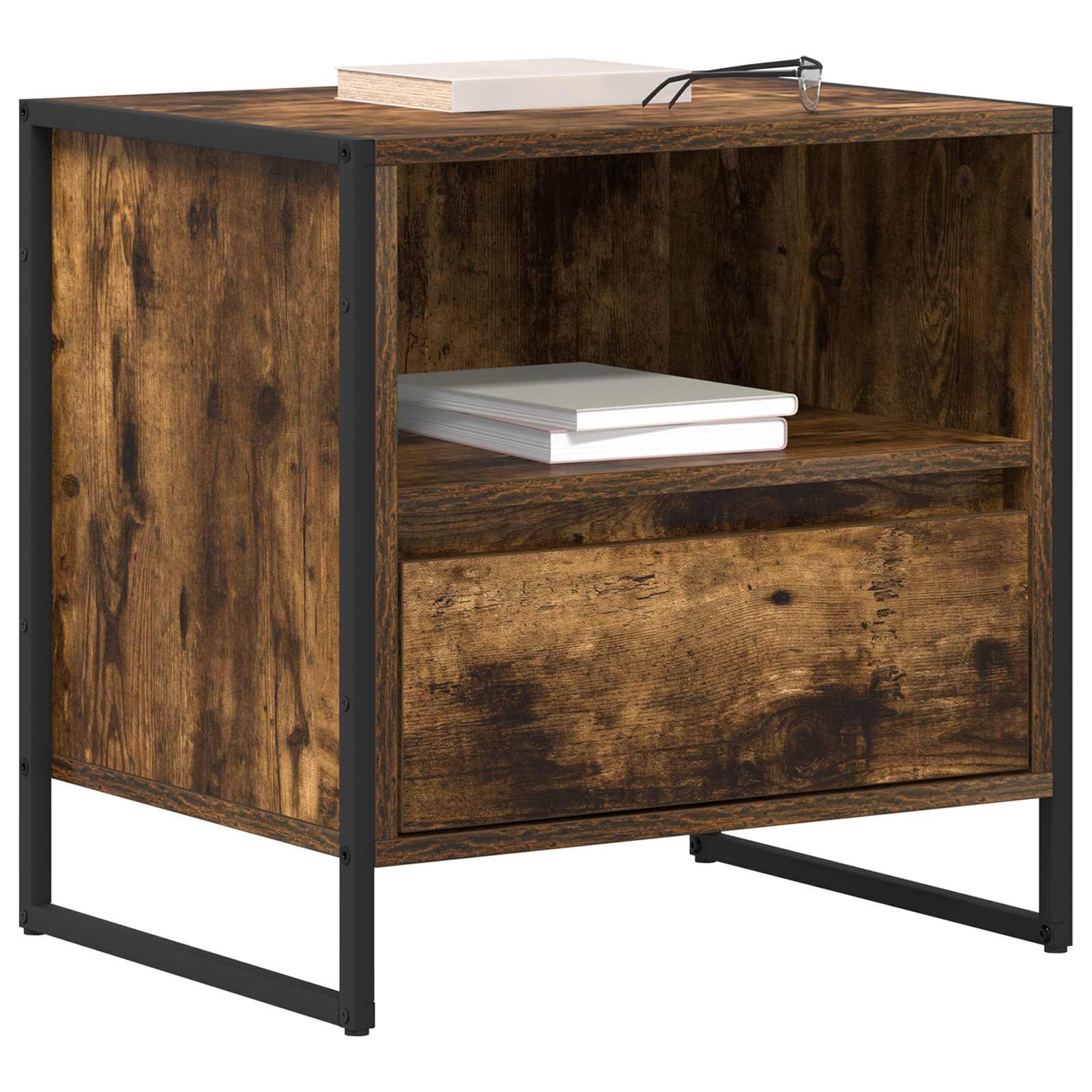 Comodino con cassetto 2 pcs Quercia Fumosa 50 x 39,5 x 50 cm | homemem39