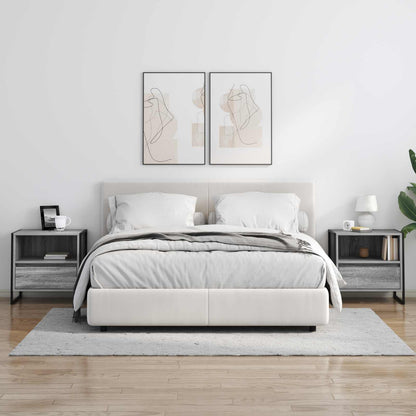 Comodino con cassetto 2 pcs Grigio Sonoma 50 x 39,5 x 50 cm | homemem39