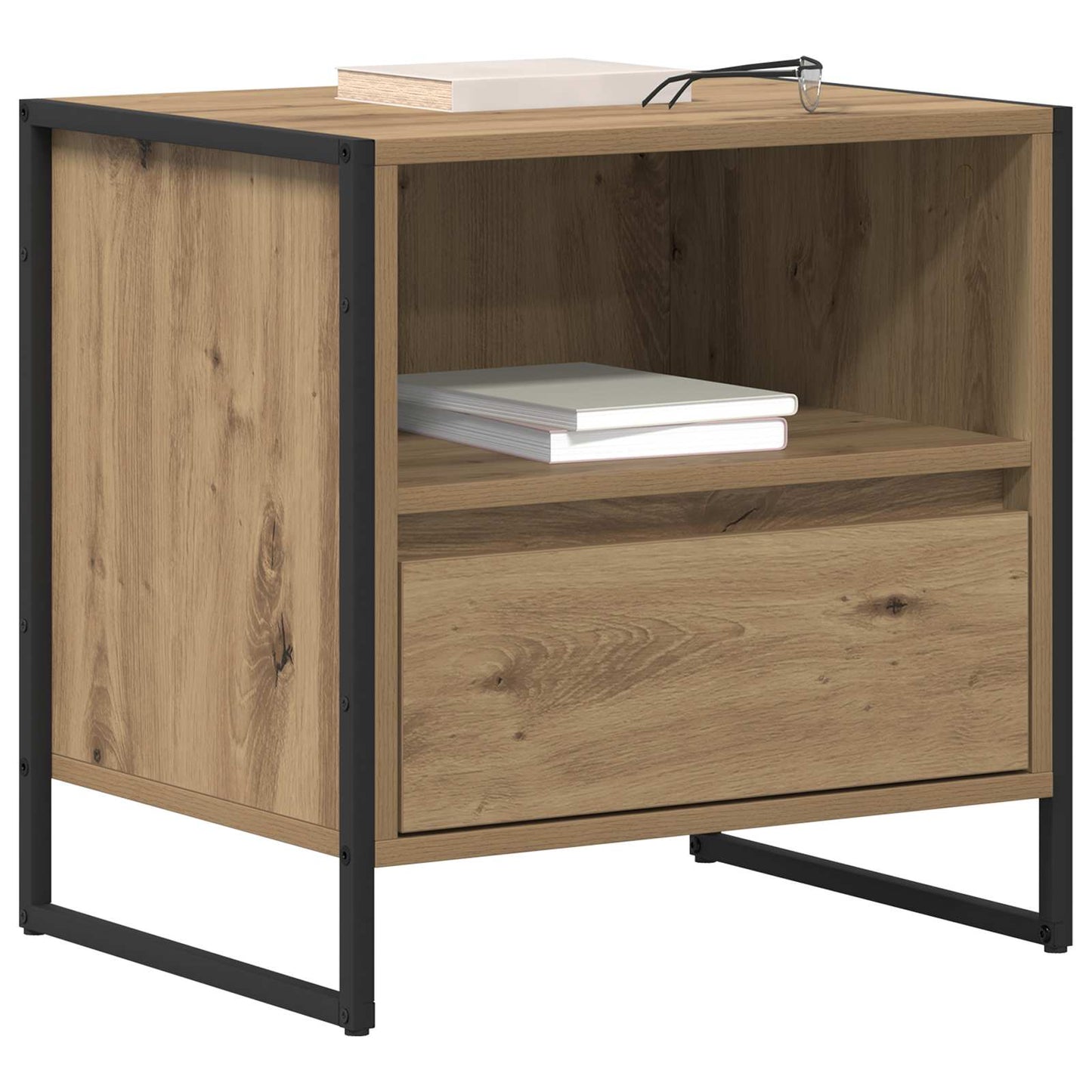 Comodino Rovere Artigianale 50 x 39,5 x 50 cm Legno multistrato