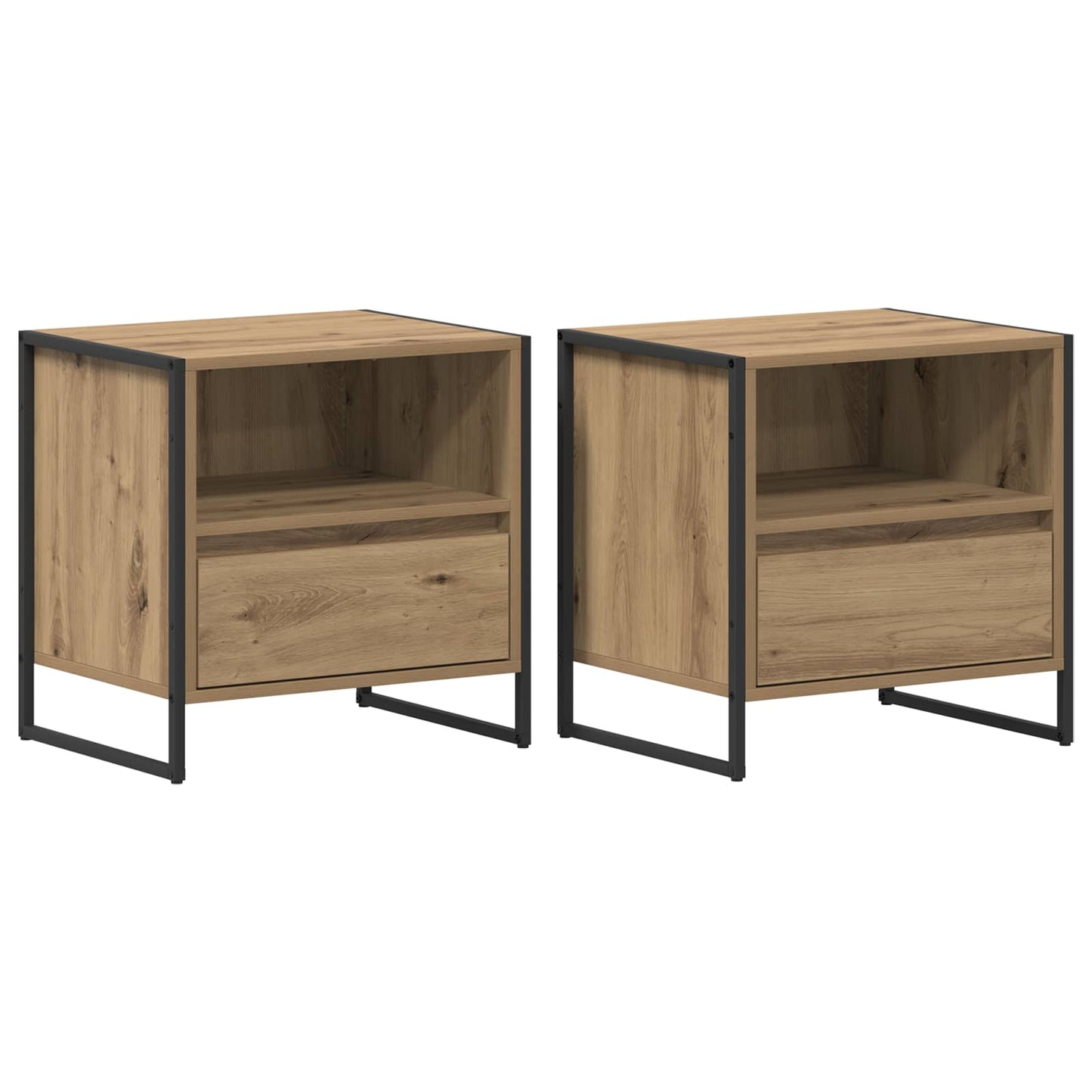 Comodino 2 pcs Rovere Artigianale 50 x 39,5 x 50 cm | homemem39