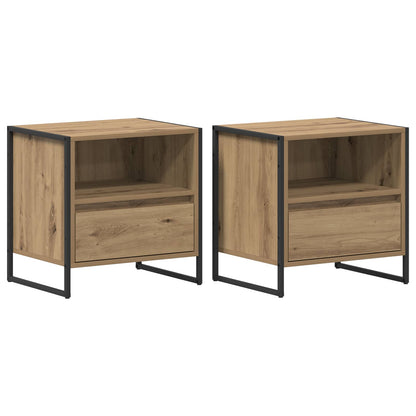 Comodino 2 pcs Rovere Artigianale 50 x 39,5 x 50 cm