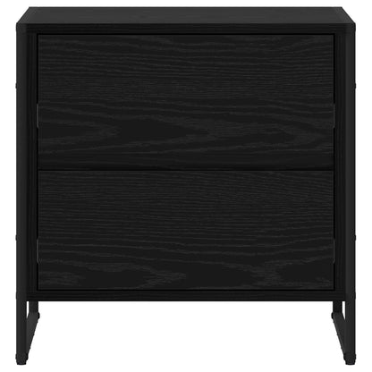 Comodino Rovere Nero 50 x 39.5 x 50 cm Legno multistrato | homemem39