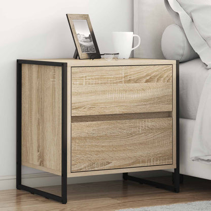 Comodino 2 pcs Sonoma 50 x 39.5 x 50 cm Legno multistrato