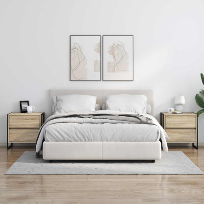 Comodino 2 pcs Sonoma 50 x 39.5 x 50 cm Legno multistrato