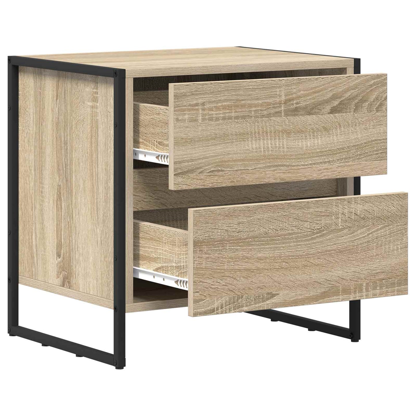 Comodino 2 pcs Sonoma 50 x 39.5 x 50 cm Legno multistrato
