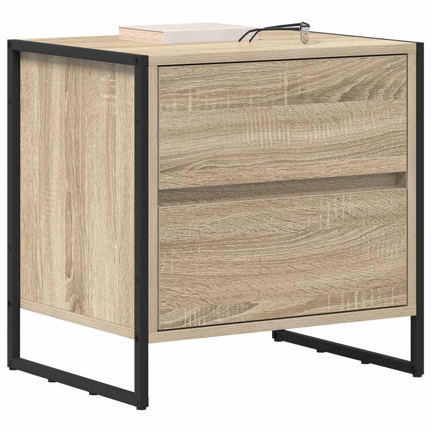 Comodino 2 pcs Sonoma 50 x 39.5 x 50 cm Legno multistrato