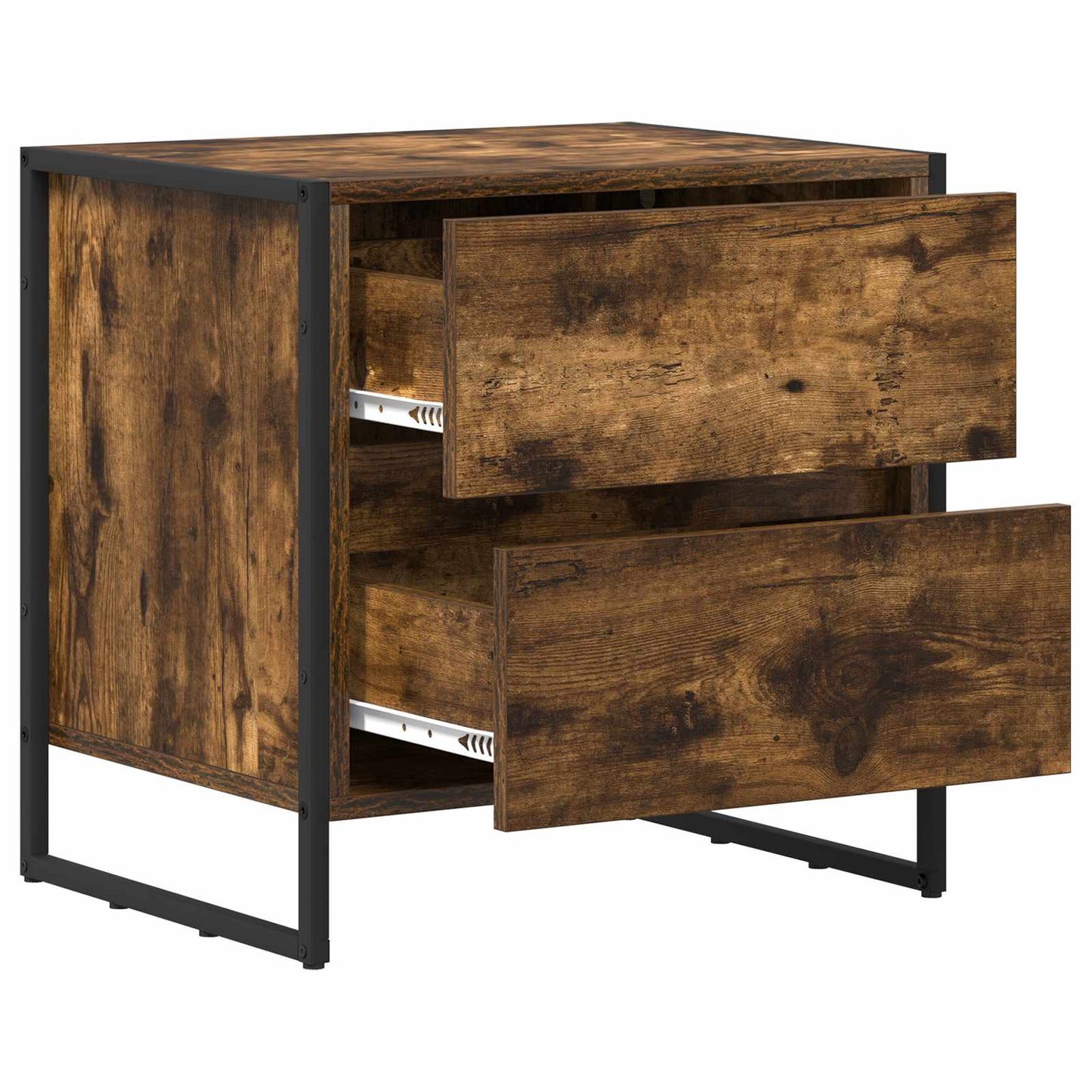 Comodino con cassetto 2 pcs Quercia Fumosa 50 x 39.5 x 50 cm