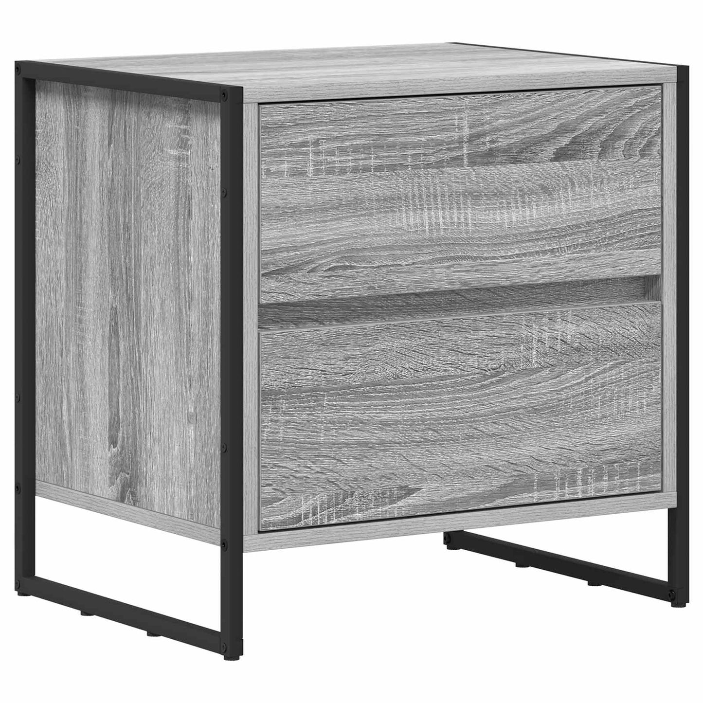 Comodino Grigio Sonoma 50 x 39.5 x 50 cm Legno multistrato