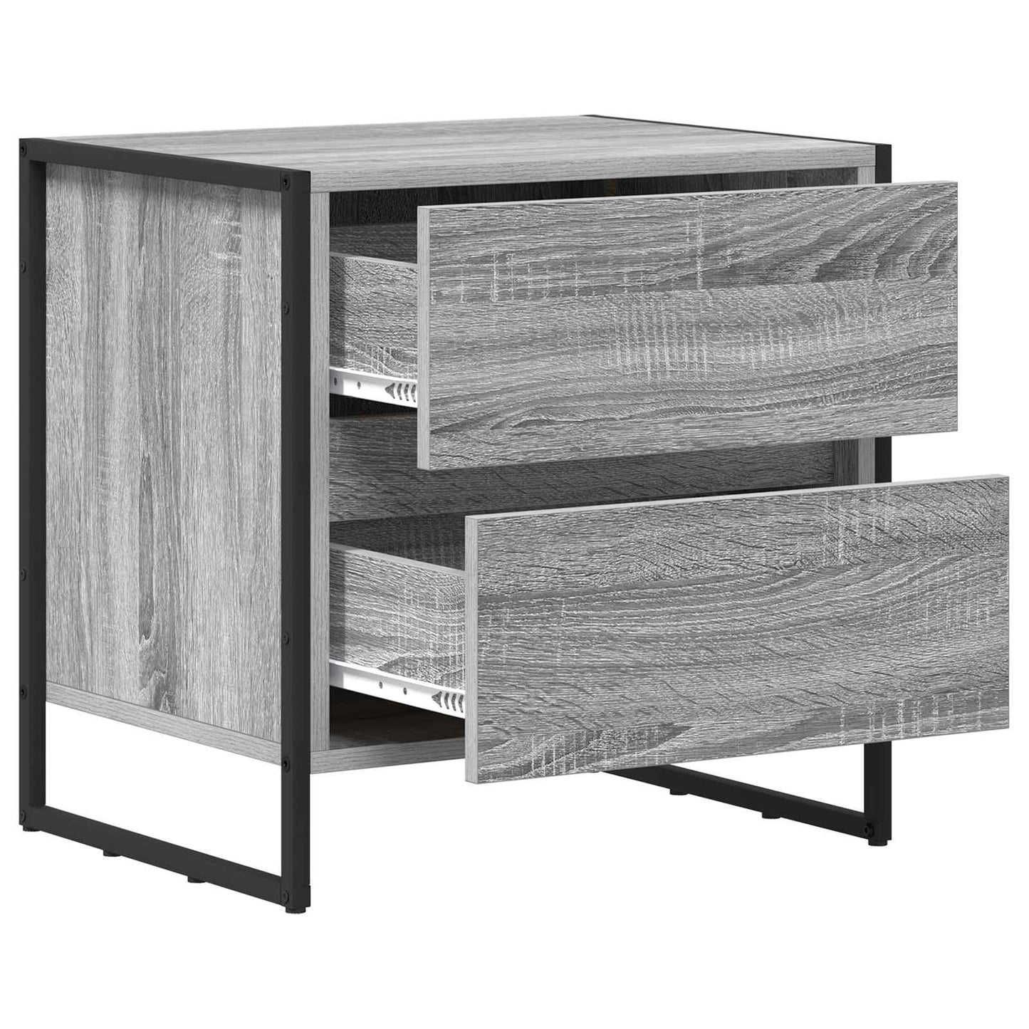 Comodino Grigio Sonoma 50 x 39.5 x 50 cm Legno multistrato