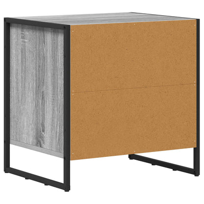 Comodino con cassetto 2 pcs Grigio Sonoma 50 x 39.5 x 50 cm