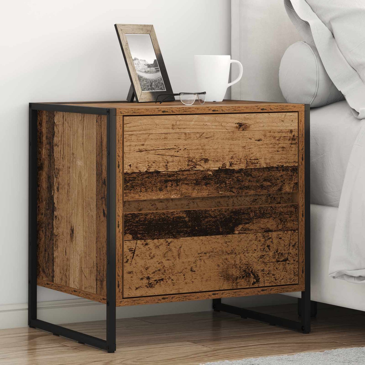 Comodino Legno vecchio 50 x 39.5 x 50 cm Legno multistrato