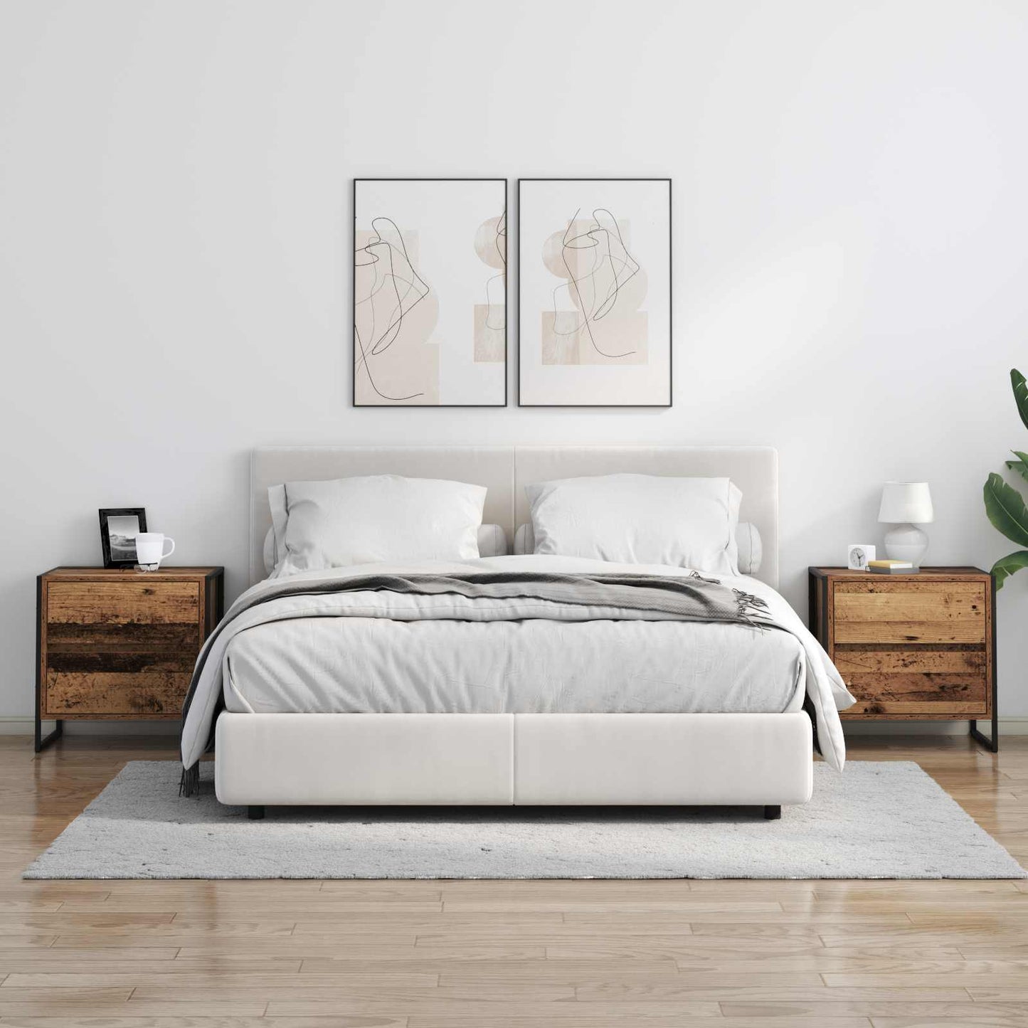 Comodino Legno vecchio 50 x 39.5 x 50 cm Legno multistrato | homemem39