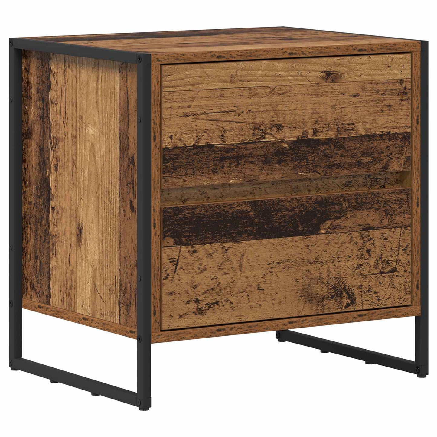 Comodino con cassetto 2 pcs Legno vecchio 50 x 39.5 x 50 cm