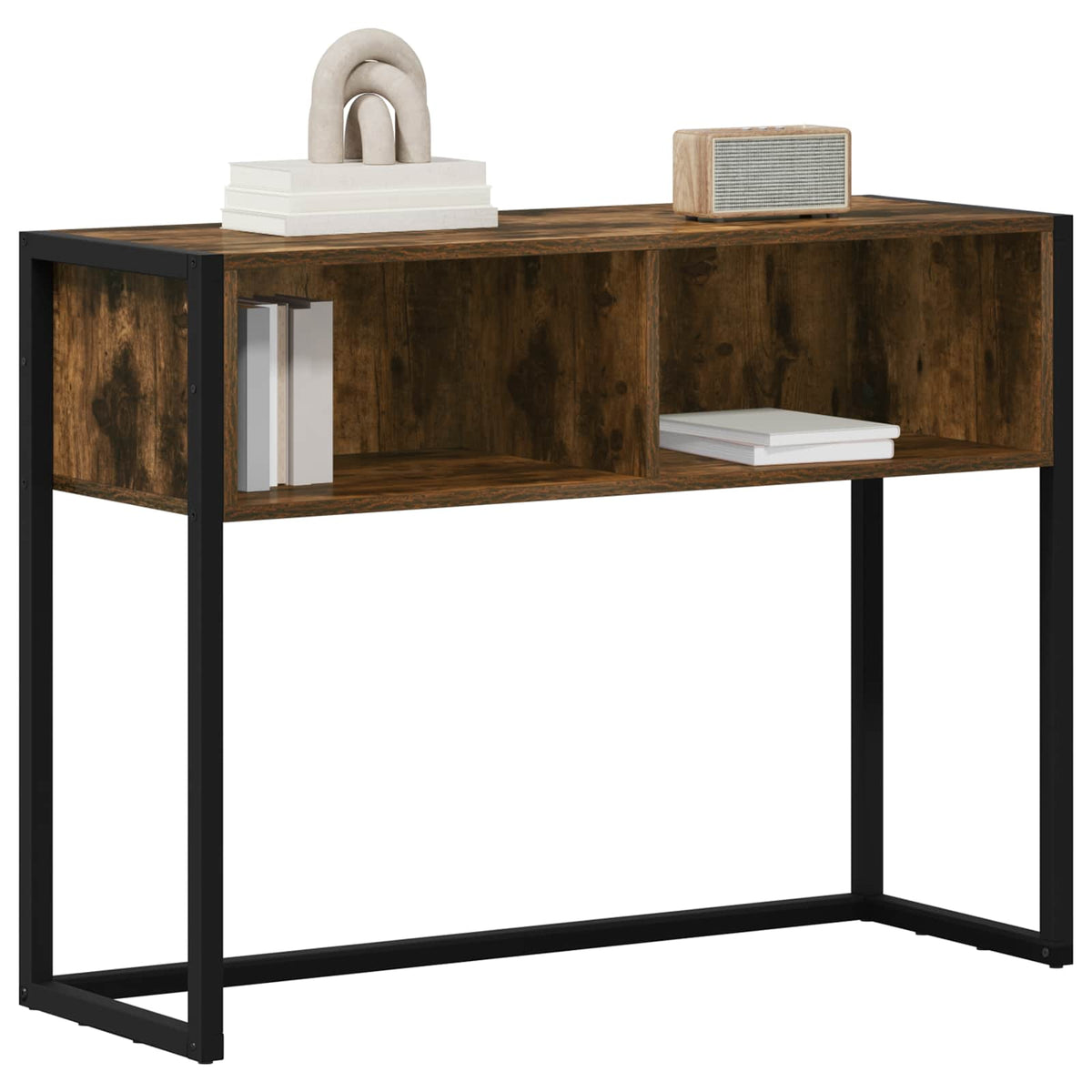 Tavolino Rovere Fumo 100 x 36 x 75 cm Legno ingegnerizzato