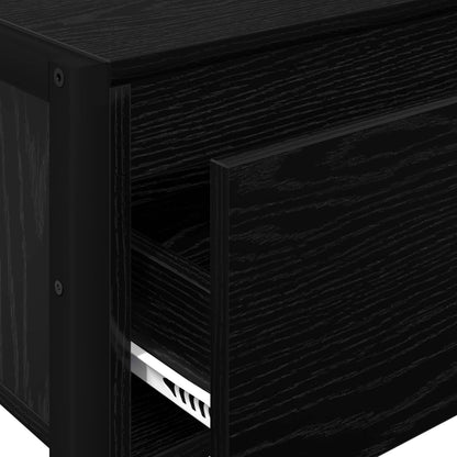 Tavolino Rovere Nero 100 x 36 x 75 cm Legno multistrato