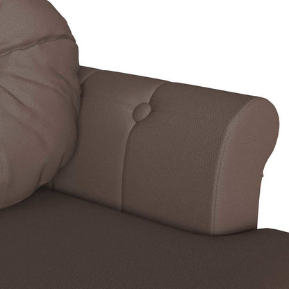 Panca Chesterfield Marrone 120,5 x 65 x 75 cm Pelle Sintetica