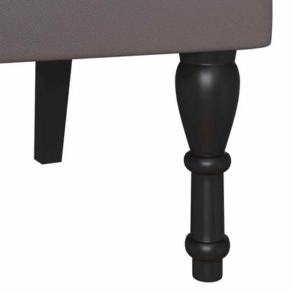 Panca Chesterfield Grigio 120,5 x 65 x 75 cm Pelle Sintetica