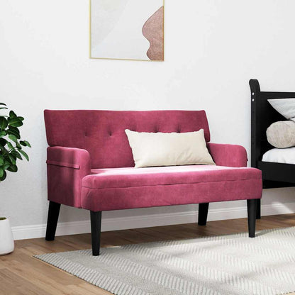 Panca Chesterfield Rosso Vino 112 x 65,5 x 75 cm Velluto | homemem39