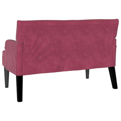 Panca Chesterfield Rosso Vino 112 x 65,5 x 75 cm Velluto | homemem39