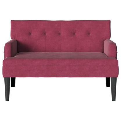 Panca Chesterfield Rosso Vino 112 x 65,5 x 75 cm Velluto | homemem39