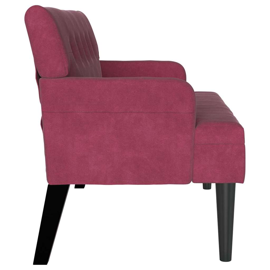 Panca Chesterfield Rosso Vino 112 x 65,5 x 75 cm Velluto | homemem39