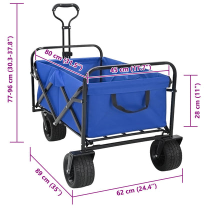 Carrello Pieghevole Blu 89 x 63 x 96 cm | homemem39