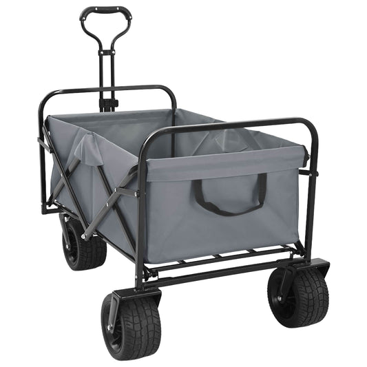 Carrello Pieghevole Grigio 89 x 63 x 96 cm | homemem39