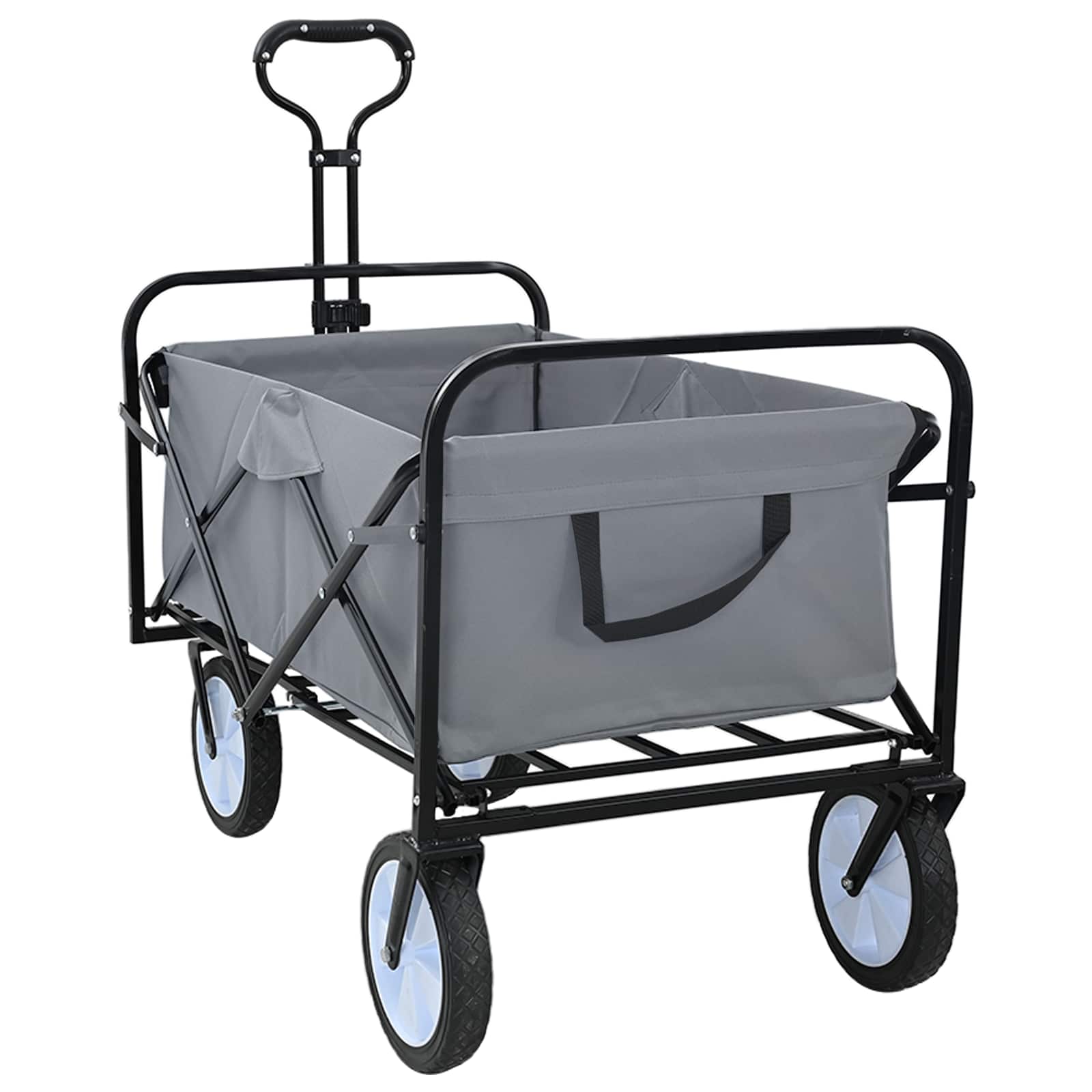 Carrello a Mano Pieghevole Grigio 94 x 53 x 99 cm | homemem39