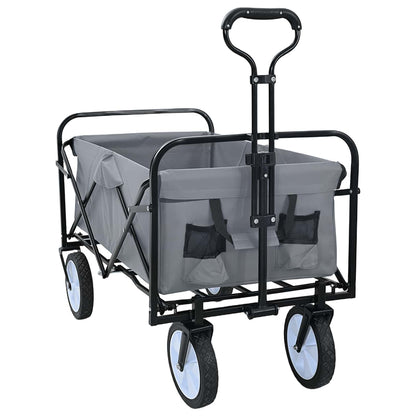 Carrello a Mano Pieghevole Grigio 94 x 53 x 99 cm | homemem39
