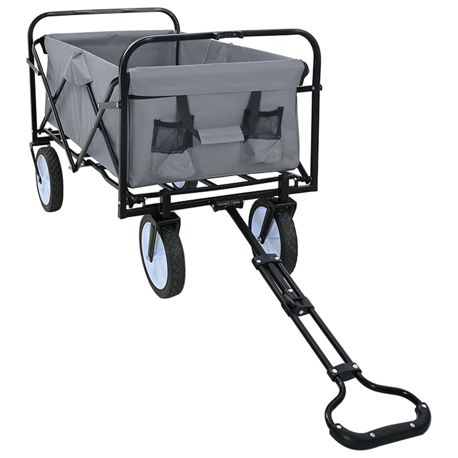 Carrello a Mano Pieghevole Grigio 94 x 53 x 99 cm | homemem39
