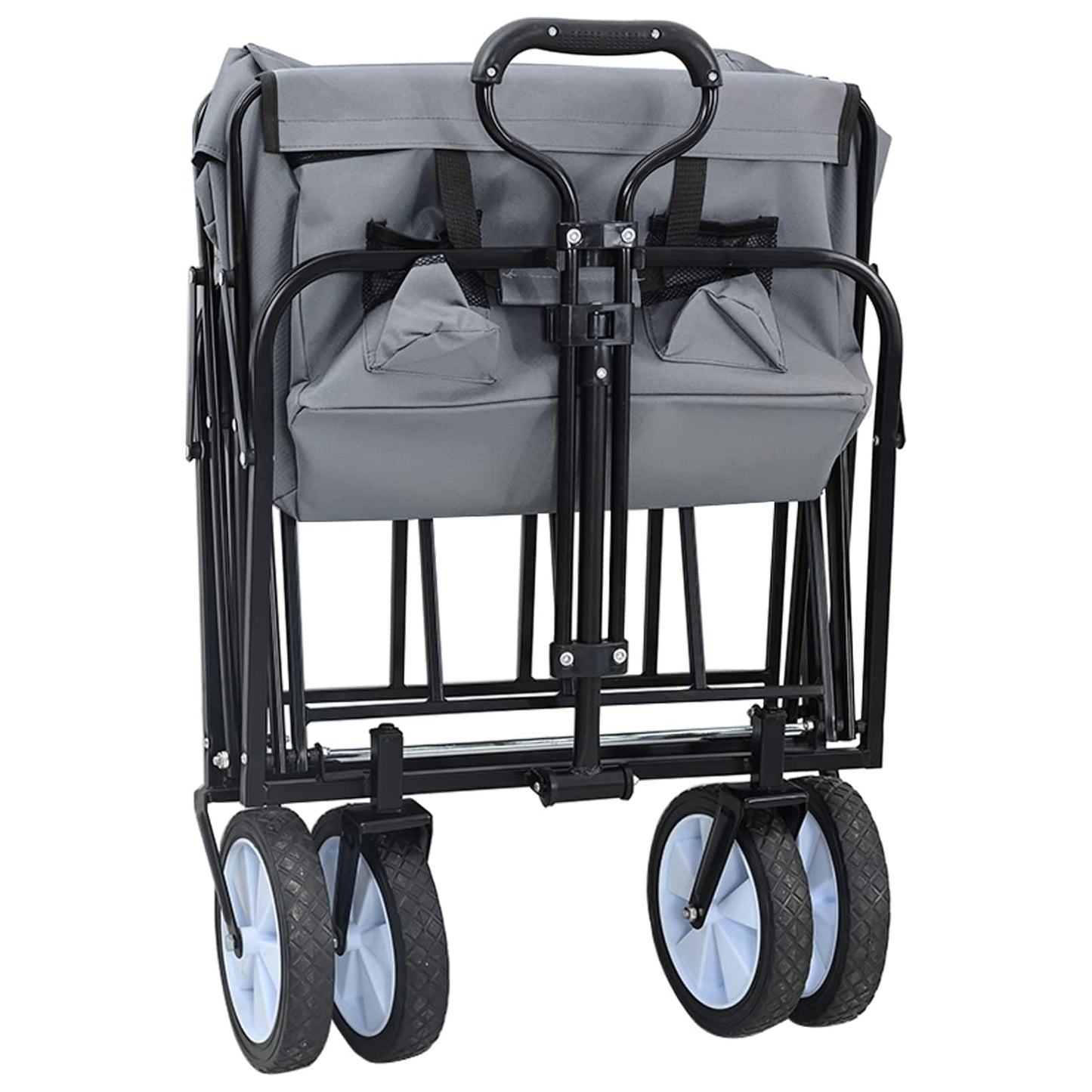 Carrello a Mano Pieghevole Grigio 94 x 53 x 99 cm | homemem39