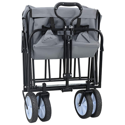 Carrello a Mano Pieghevole Grigio 94 x 53 x 99 cm | homemem39