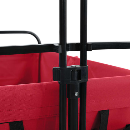 Carrello a Mano Pieghevole Rosso 94 x 53 x 99 cm Tessuto Oxford | homemem39