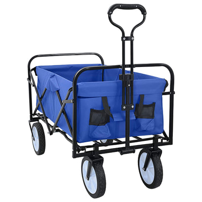 Carrello a Mano Pieghevole Blu 94 x 53 x 99 cm Tessuto Oxford | homemem39