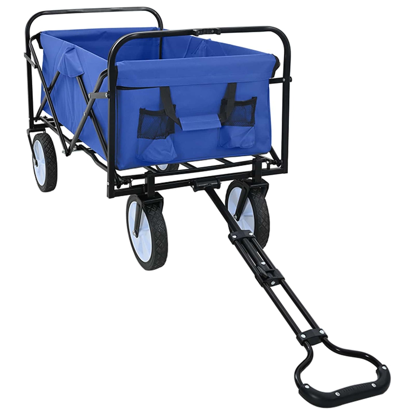 Carrello a Mano Pieghevole Blu 94 x 53 x 99 cm Tessuto Oxford | homemem39