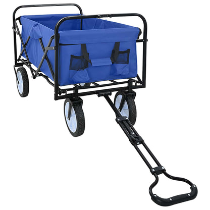 Carrello a Mano Pieghevole Blu 94 x 53 x 99 cm Tessuto Oxford | homemem39