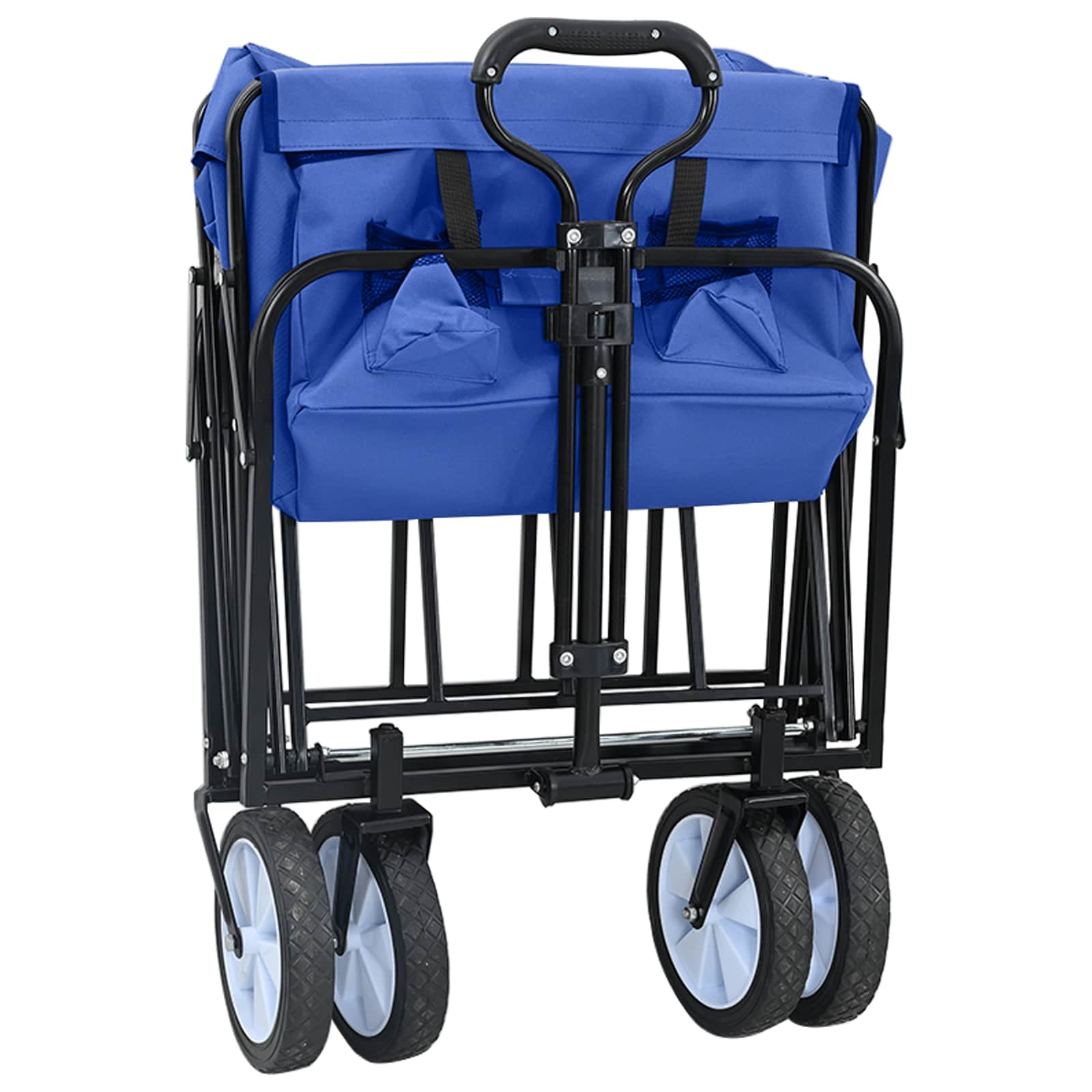Carrello a Mano Pieghevole Blu 94 x 53 x 99 cm Tessuto Oxford | homemem39